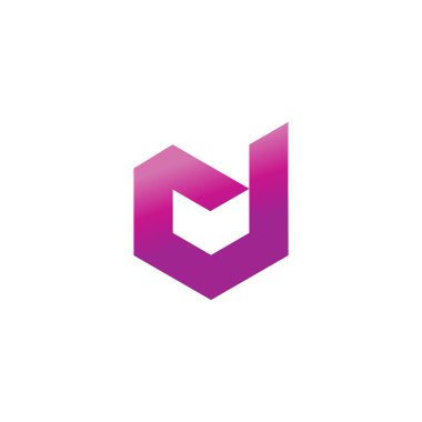 dv mor gradyan logo vektörü 