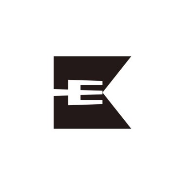 K harfi çatal besin basit geometrik logo vektörü 