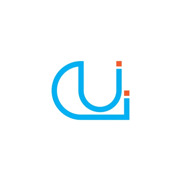 Harf Renkli Noktalar Logo Vektörü — Stok Vektör