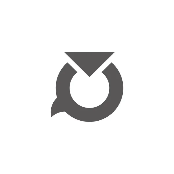 Літера Трикутник Бульбашка Говорити Логотип Вектор — стоковий вектор