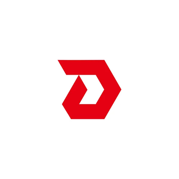 Lettre Flèche Géométrique Rouge Logo Vecteur — Image vectorielle