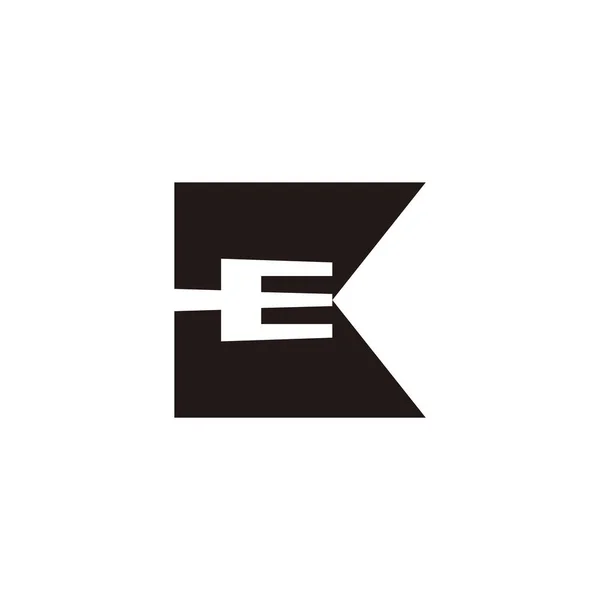 Letter Fork Food Простой Геометрический Вектор Логотипа — стоковый вектор