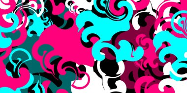 Sosyal ağ tarzında renkli modern arkaplan. Dijital arka plan. Dere kapağı. Sosyal medya konsepti. Vektör çizimi. EPS10