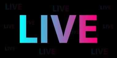 Yaşa. Popüler bir sosyal ağ tarzında soyut bir sembol. Düz stil. Vektör çizimi. EPS10