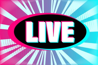 Yaşa. Popüler bir sosyal ağ tarzında soyut bir sembol. Düz stil. Vektör çizimi. EPS10