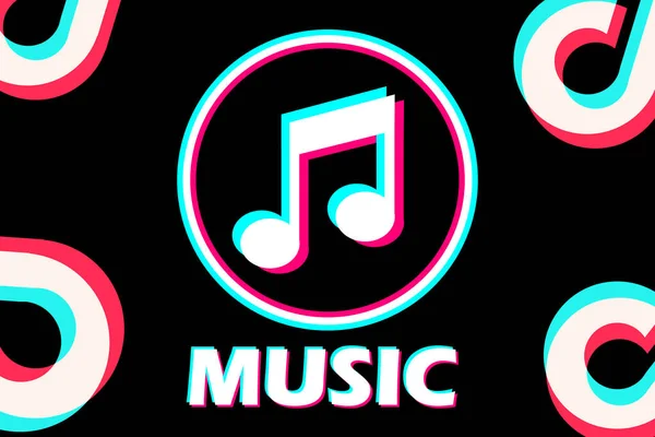 Music Modern Background Style Social Network Digital Background Stream Cover — 스톡 벡터