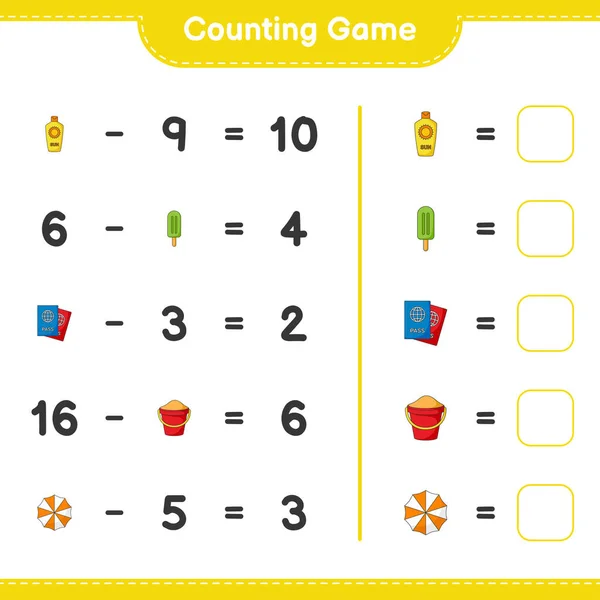 Vetores de Contando Jogo Para Crianças Um Conjunto De Sorvetes e mais  imagens de Contar - iStock