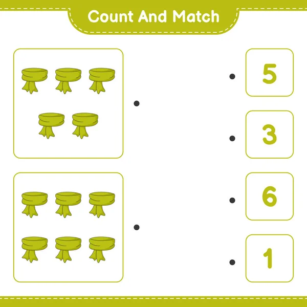 Tel Match Tel Het Aantal Sjaal Match Met Juiste Nummers — Stockvector