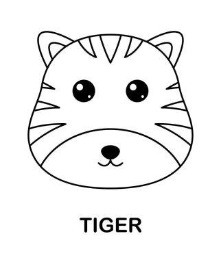 Çocuklar için Tiger ile boyama sayfası