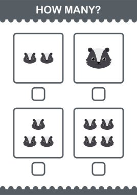 Kaç tane kokarca suratı var? Çocuklar için çalışma tablosu