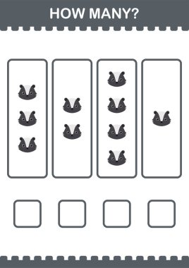 Kaç tane kokarca suratı var? Çocuklar için çalışma tablosu