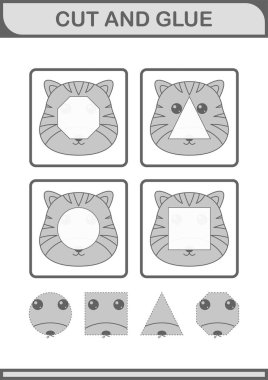 Kaplan suratını kes ve yapıştır. Çocuklar için çalışma tablosu