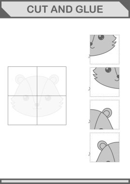 Kokarca suratını kes ve yapıştır. Çocuklar için çalışma tablosu