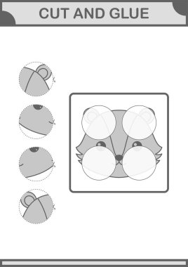 Kokarca suratını kes ve yapıştır. Çocuklar için çalışma tablosu
