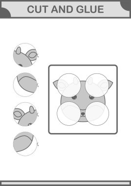 Geyik suratını kes ve yapıştır. Çocuklar için çalışma tablosu