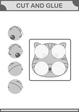 Kaplan suratını kes ve yapıştır. Çocuklar için çalışma tablosu