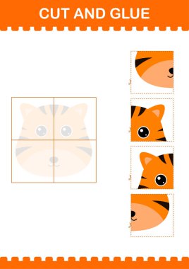 Kaplan suratını kes ve yapıştır. Çocuklar için çalışma tablosu