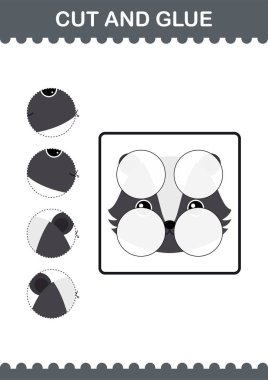 Kokarca suratını kes ve yapıştır. Çocuklar için çalışma tablosu