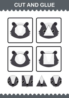 Kokarca suratını kes ve yapıştır. Çocuklar için çalışma tablosu