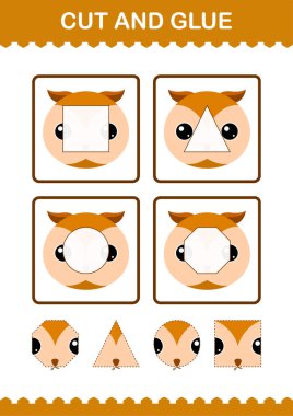 Baykuş suratını kes ve yapıştır. Çocuklar için çalışma tablosu