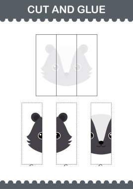 Kokarca suratını kes ve yapıştır. Çocuklar için çalışma tablosu