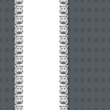 Pankart, poster ve tebrik kartı çerçeveli Zebra