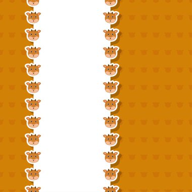 Pankart, poster ve tebrik kartı için çerçeveli geyik