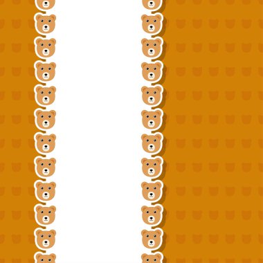 Pankart, poster ve tebrik kartı için çerçeve ile ayı