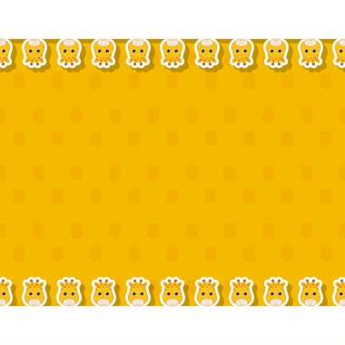 Pankart, poster ve tebrik kartı çerçeveli zürafa.