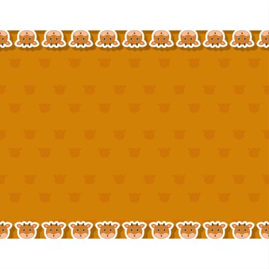 Pankart, poster ve tebrik kartı için çerçeveli geyik