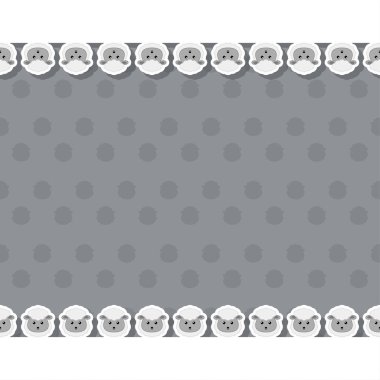 Pankart, poster ve tebrik kartı için çerçeveli koyunlar