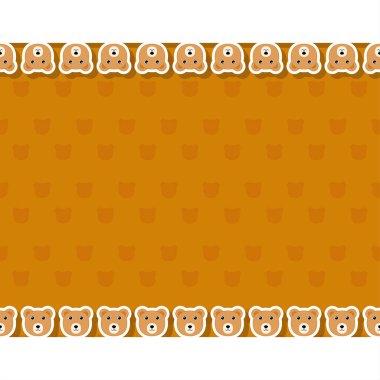 Pankart, poster ve tebrik kartı için çerçeve ile ayı