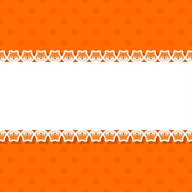 Flama, poster ve tebrik kartı çerçeveli tilki