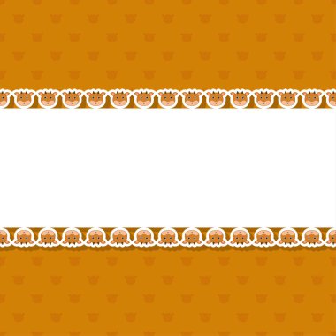 Pankart, poster ve tebrik kartı için çerçeveli geyik