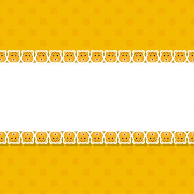 Pankart, poster ve tebrik kartı çerçeveli leopar.