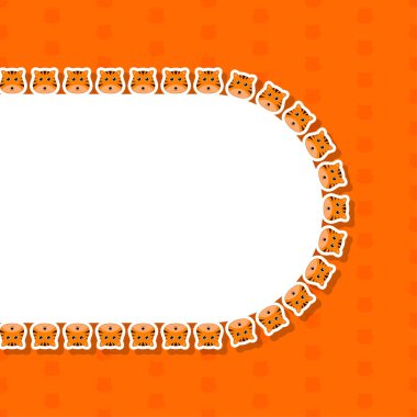 Pankart, poster ve tebrik kartı çerçeveli kaplan.