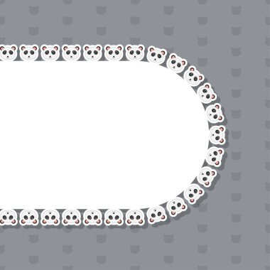 Pandanın çerçevesi pankart, poster ve tebrik kartı.