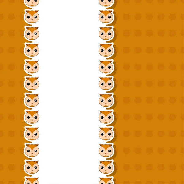 Pankart, poster ve tebrik kartı çerçeveli baykuş.