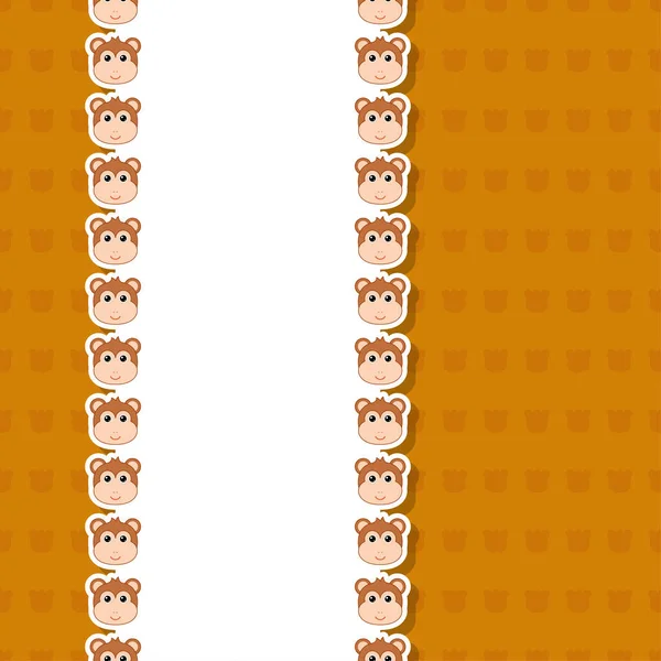 Pankart, poster ve tebrik kartı çerçeveli maymun.