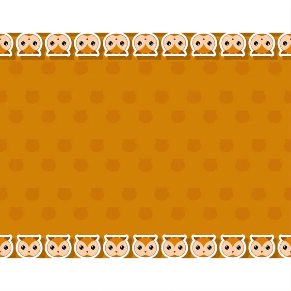 Pankart, poster ve tebrik kartı çerçeveli baykuş.