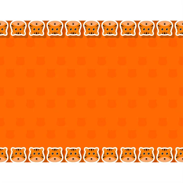 Pankart, poster ve tebrik kartı çerçeveli kaplan.