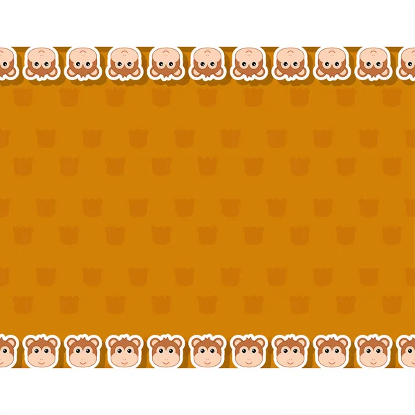 Pankart, poster ve tebrik kartı çerçeveli maymun.