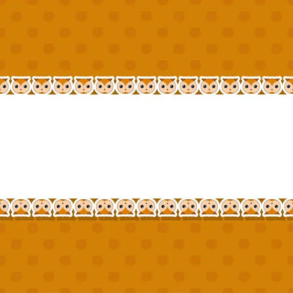 Pankart, poster ve tebrik kartı çerçeveli baykuş.