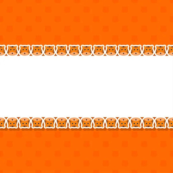 Pankart, poster ve tebrik kartı çerçeveli kaplan.