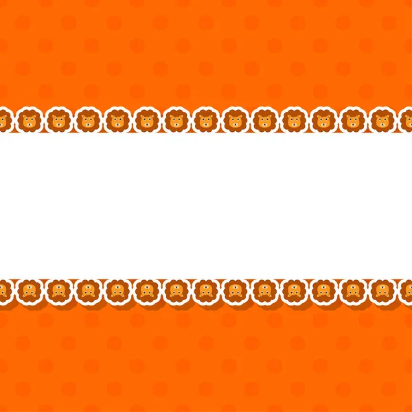 Pankart, poster ve tebrik kartı çerçeveli aslan.