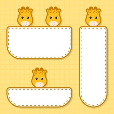 Zürafalı şirin bir pankart.