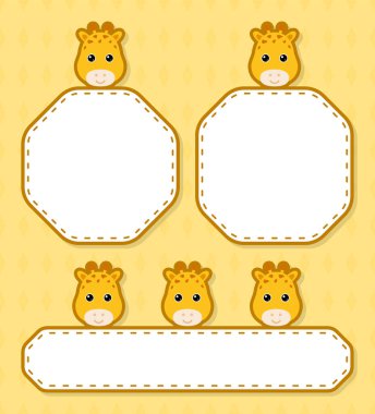 Zürafalı şirin bir pankart.