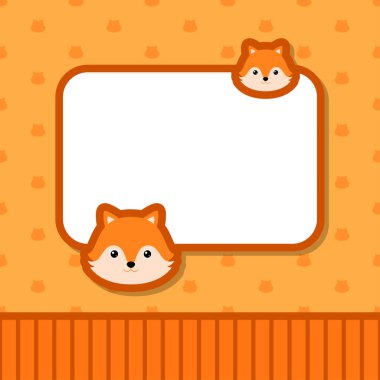 Fox ile tebrik kartı şablonu