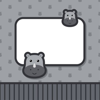 Gergedanlı tebrik kartı şablonu