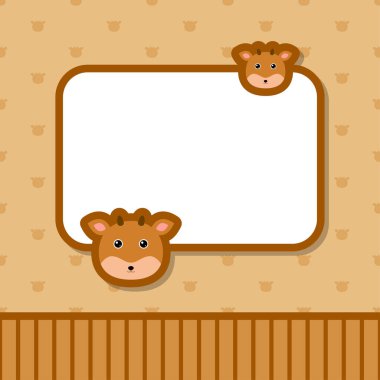 Geyik ile tebrik kartı şablonu